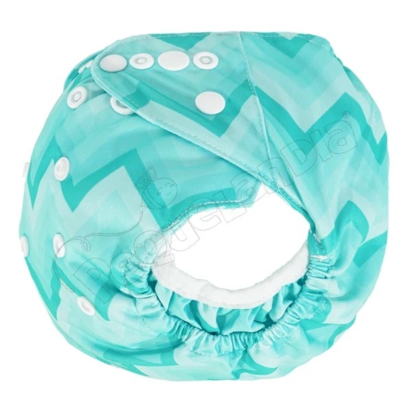 Cobertor de Pañal zigzag agua marina con barreras - Pequelandia