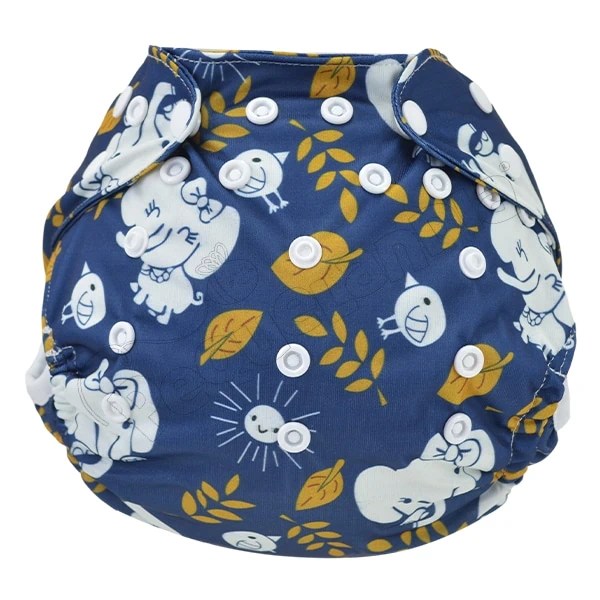 Cobertor de Pañal elefanta azul con barreras - Pequelandia