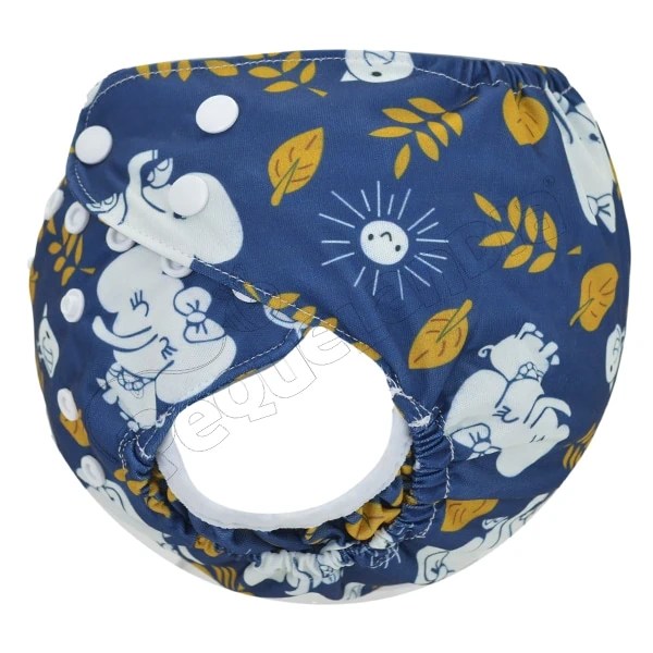 Cobertor de Pañal elefanta azul con barreras - Pequelandia