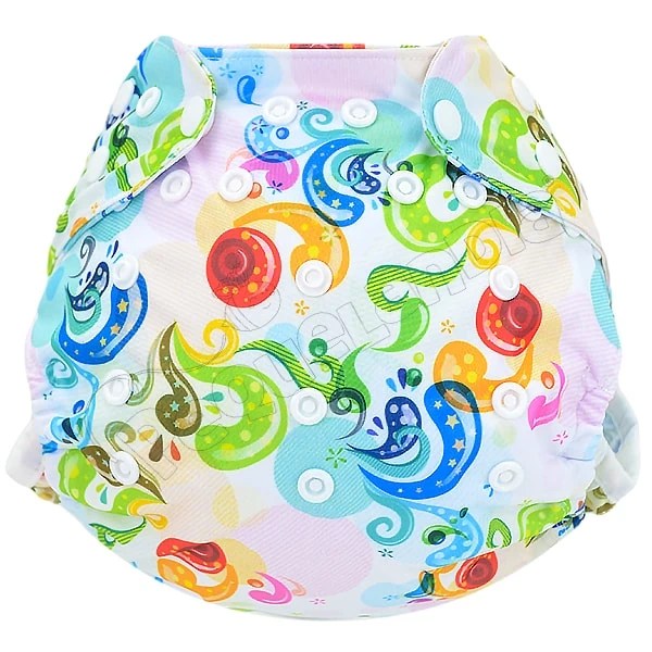 Cobertor de Pañal paisley olas con barreras - Pequelandia