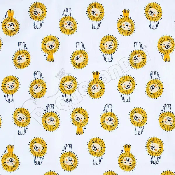 Tela PUL diseño Leoncitos Fondo Blanco