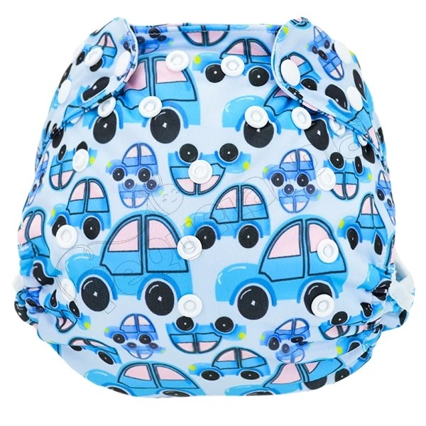 Cobertor de Pañal autitos celeste con barreras - Pequelandia