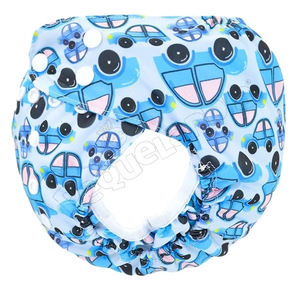 Cobertor de Pañal autitos celeste con barreras - Pequelandia