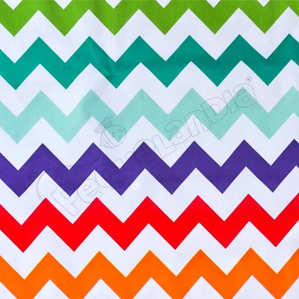 Tela PUL diseño Zigzag Colores