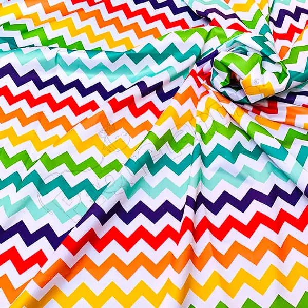 Tela PUL diseño Zigzag Colores