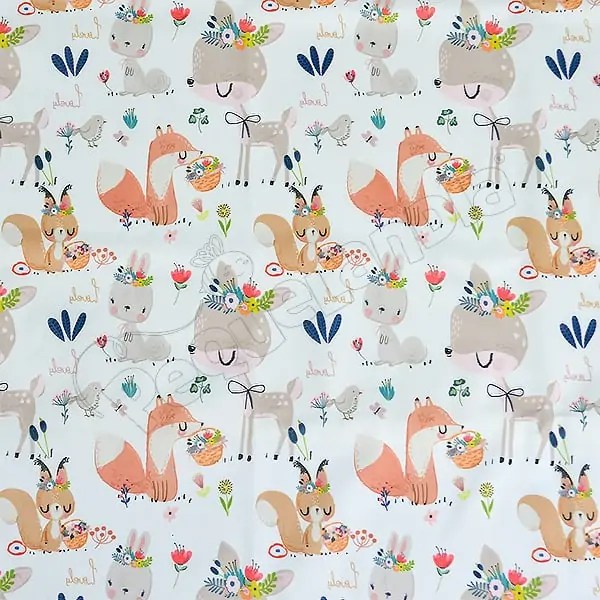 Tela PUL diseño Animalitos Encantados