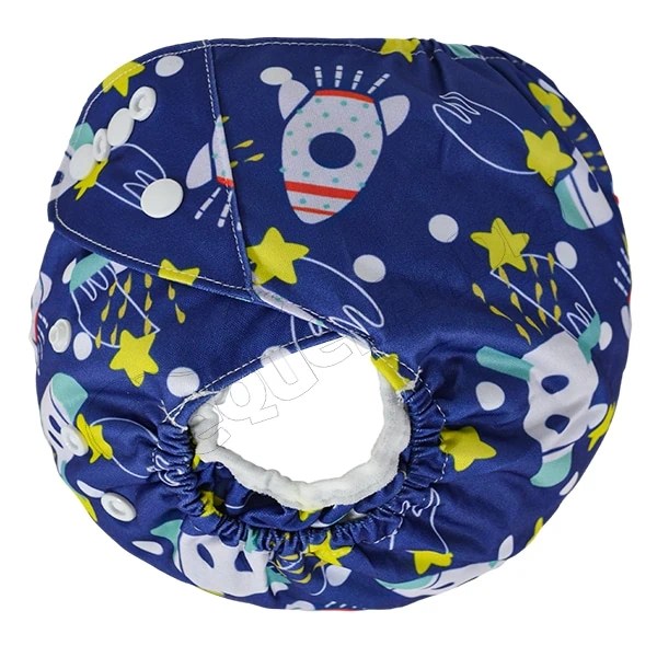 Cobertor de Pañal cohete azul con barreras - Pequelandia