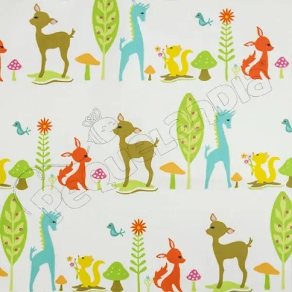 Tela PUL diseño Jirafa Y Ardilla