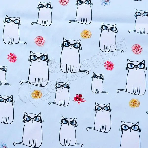 Tela PUL diseño Gatitas Con Lentes