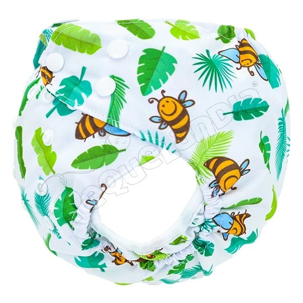 Cobertor de Pañal abejita con hojas con barreras - Pequelandia