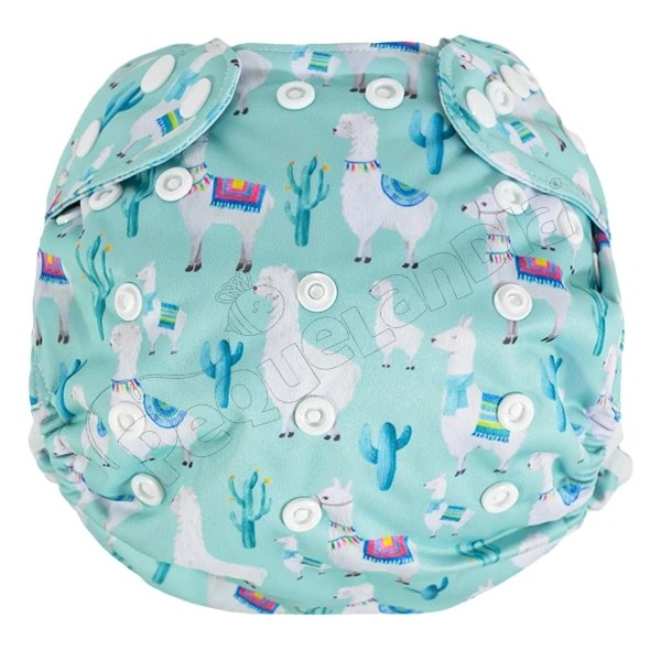 Cobertor de Pañal llamita blanca con barreras - Pequelandia