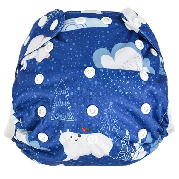 Cobertor de Pañal oso blanco con barreras - Pequelandia