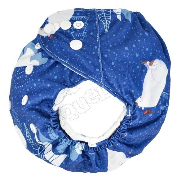 Cobertor de Pañal oso blanco con barreras - Pequelandia