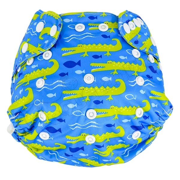 Cobertor de Pañal caiman verde con barreras - Pequelandia