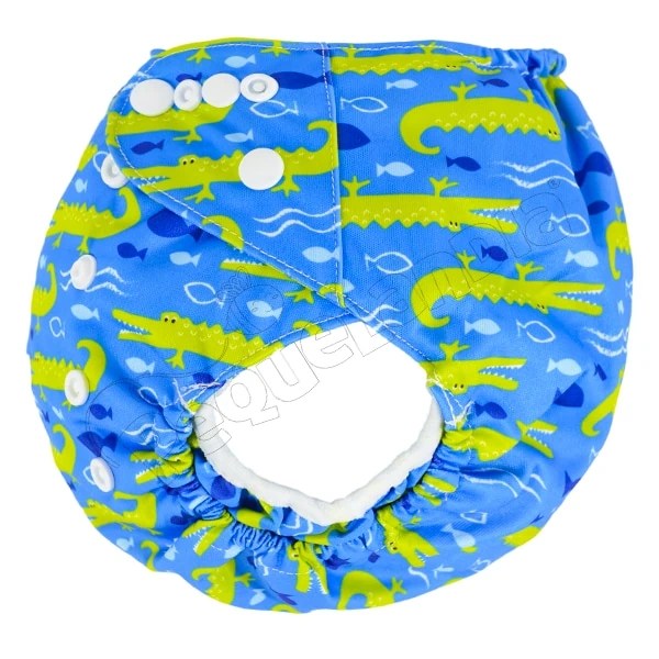 Cobertor de Pañal caiman verde con barreras - Pequelandia