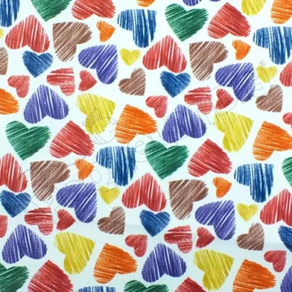 Tela PUL diseño Corazones Colores