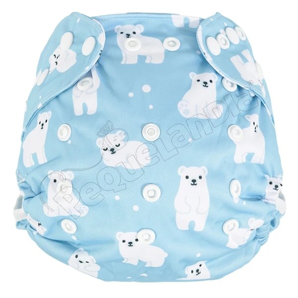 Cobertor de Pañal osito celeste con barreras - Pequelandia