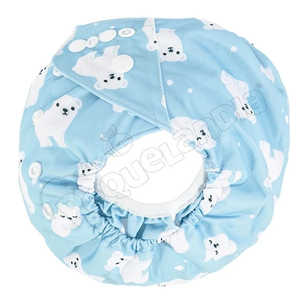 Cobertor de Pañal osito celeste con barreras - Pequelandia