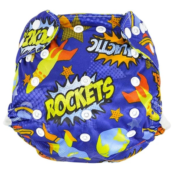 Cobertor de Pañal rockets azul con barreras - Pequelandia