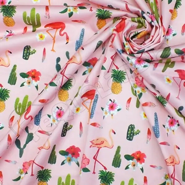 Tela PUL diseño Flamenco Con Cactus