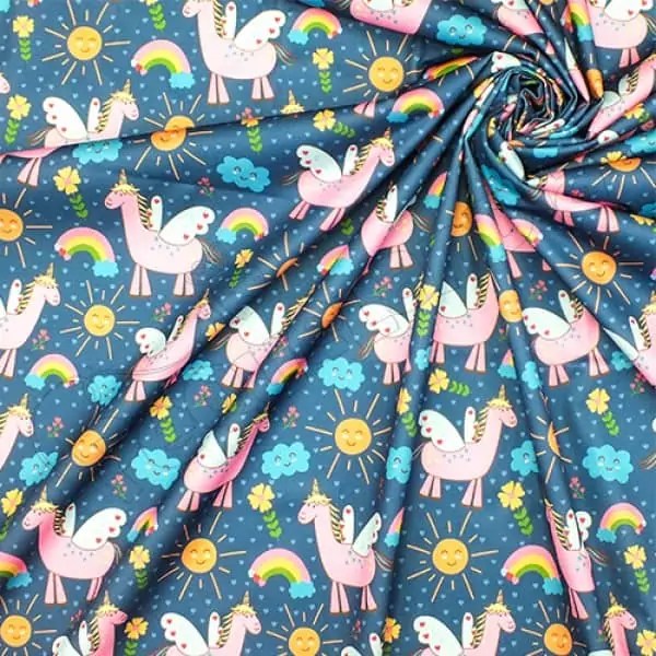 Tela PUL diseño Unicornio Arcoiris