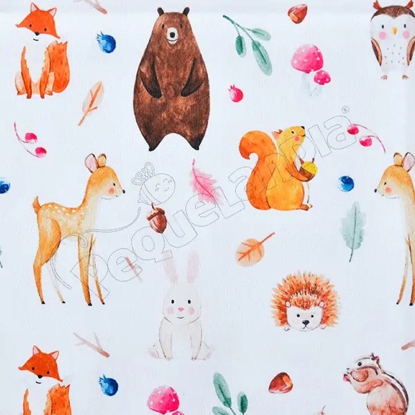 Tela PUL diseño Animales Del Bosque