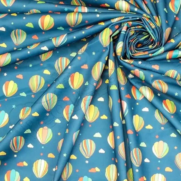 Tela PUL diseño Globos Aereos Con Nubes