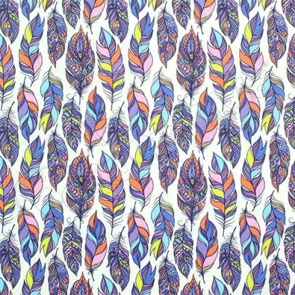 Tela PUL diseño Plumas Mandalas