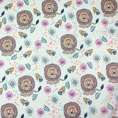 Tela PUL diseño Leon Y Pajarito