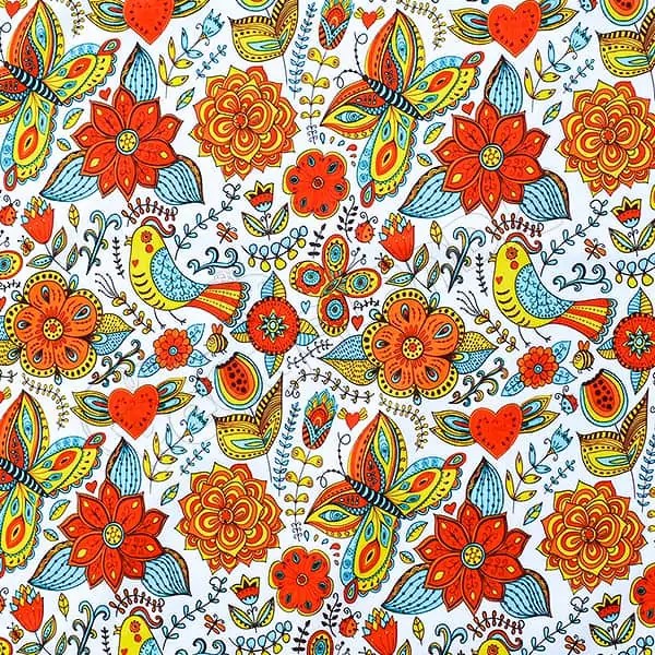 Tela PUL diseño Mariposas Mandala