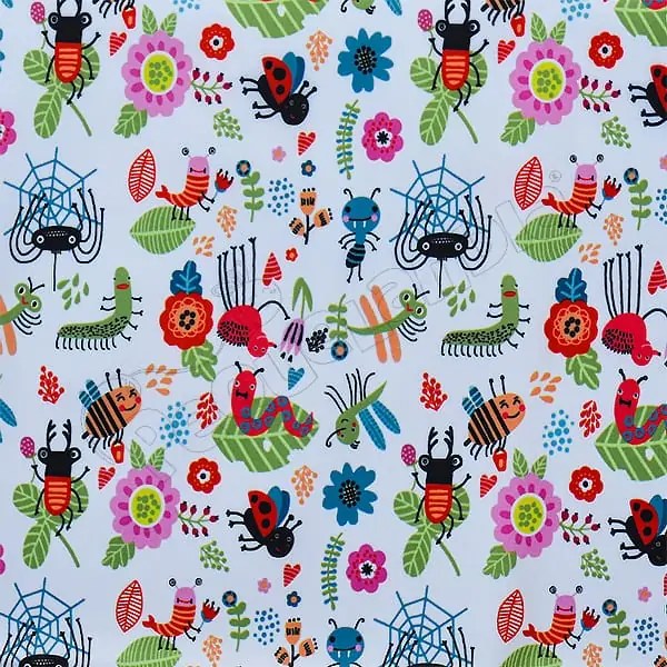 Tela PUL diseño Insectos Colores
