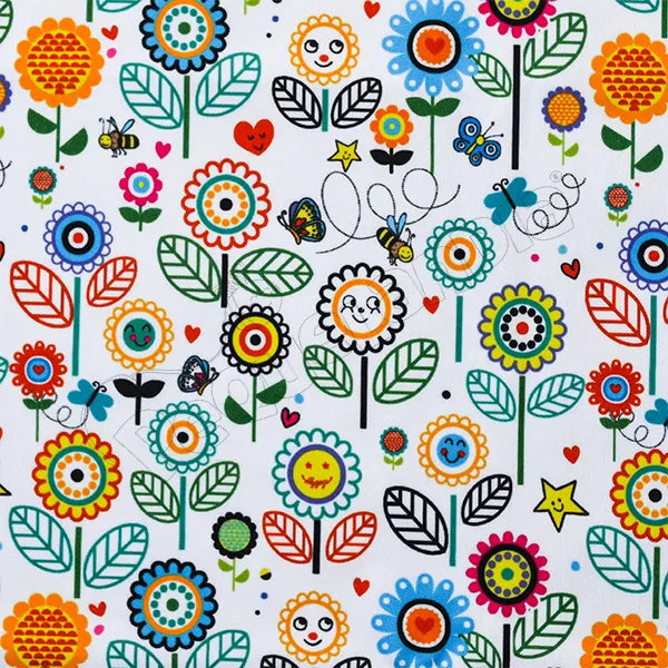 Tela PUL diseño Girasoles Felices