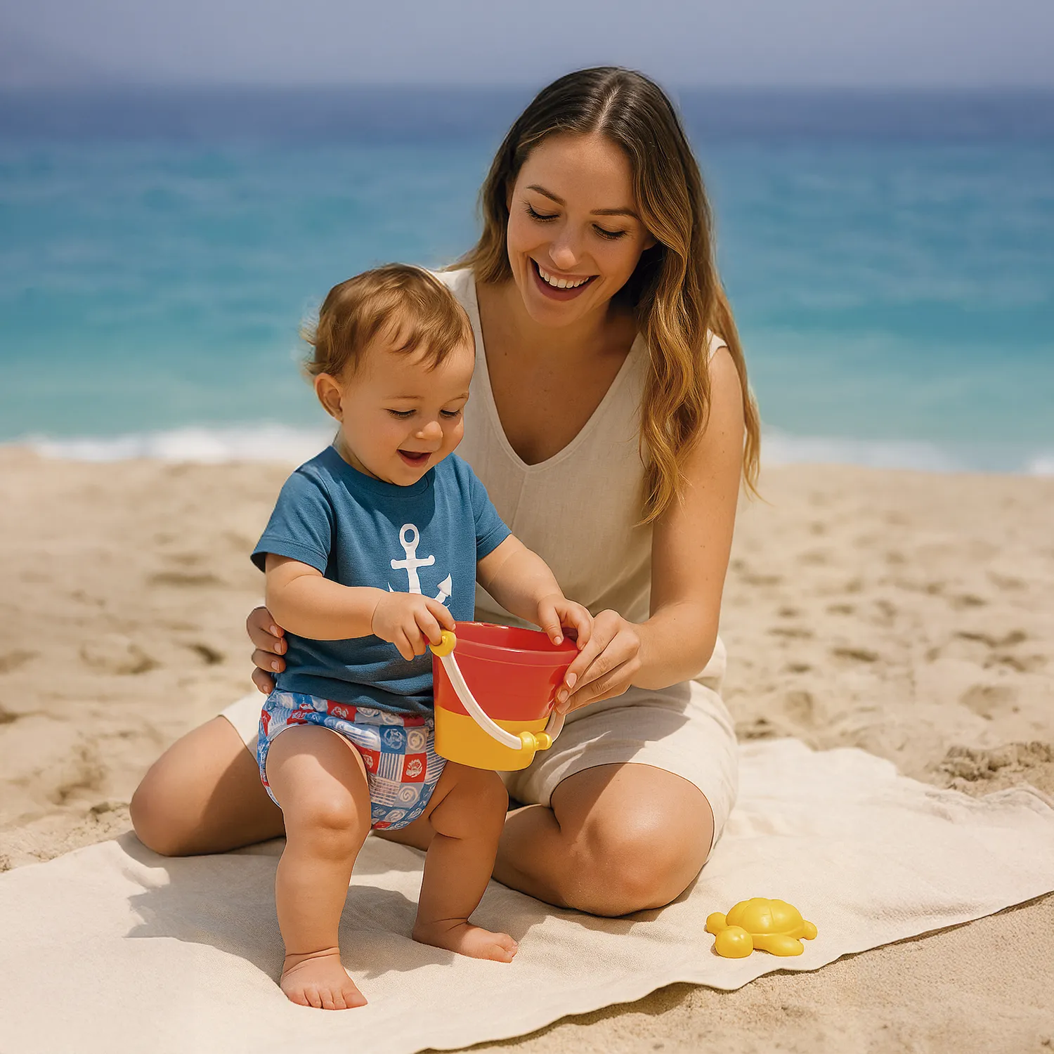 Pañal Natación large Zigzag Agua Marina