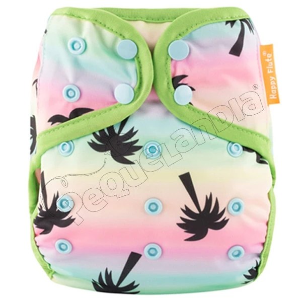 Cobertor Cubre Pañal Happy Flute Palmeras