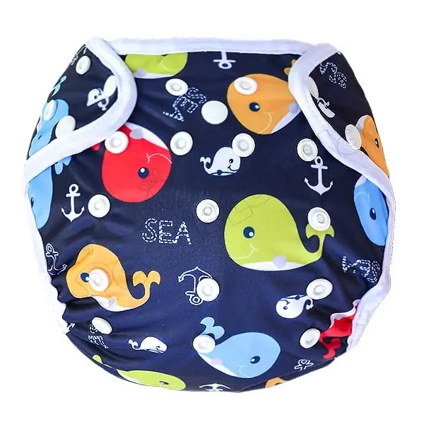 Cobertor Borde Blanco Ballenitas Felices con Barrera en Piernas