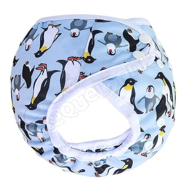 Cobertor Borde Blanco Familia Pinguinos con Barrera en Piernas