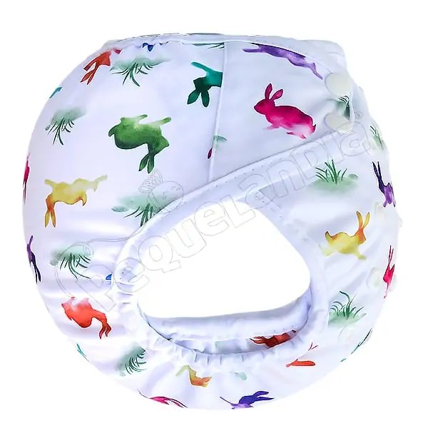 Cobertor Borde Blanco Conejitos Colores con Barrera en Piernas