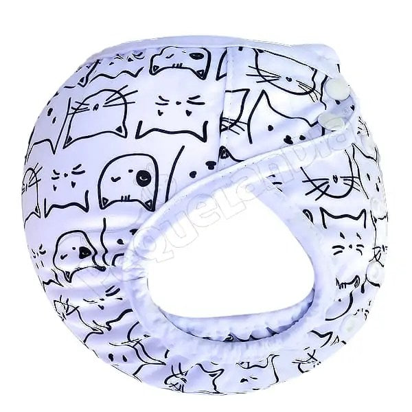 Cobertor Borde Blanco Catias De Gatos con Barrera en Piernas