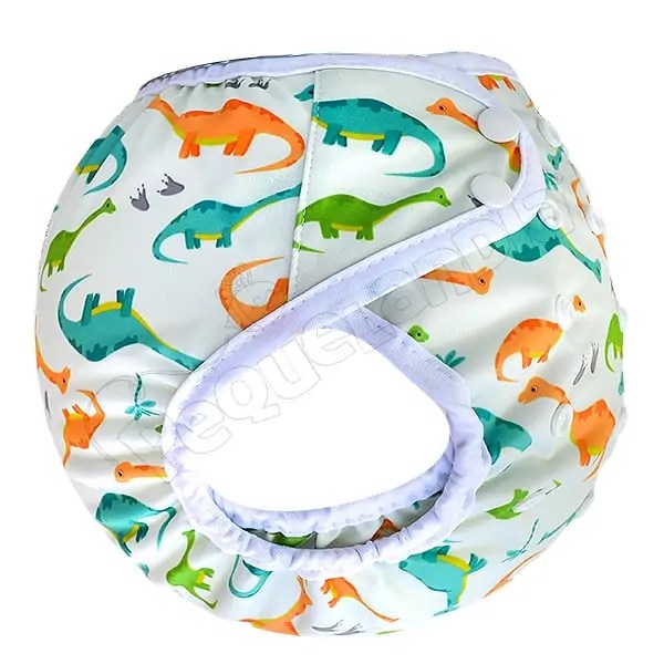 Cobertor Borde Blanco Dinosaurios Colores con Barrera en Piernas