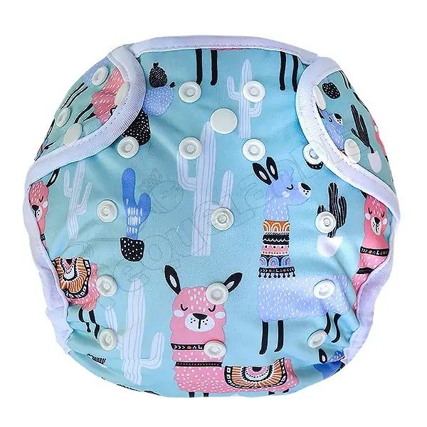 Cobertor Borde Blanco Llamita Fondo Celeste con Barrera en Piernas