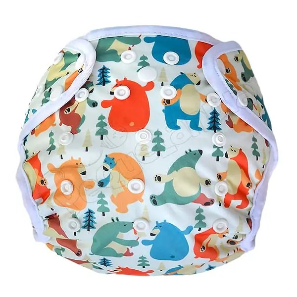 Cobertor Borde Blanco Ositos Bailarines con Barrera en Piernas