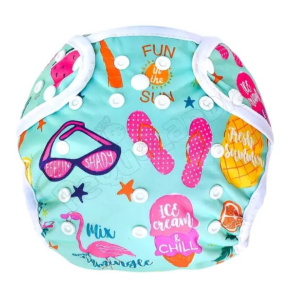 Cobertor Borde Blanco Flamco Beach con Barrera en Piernas