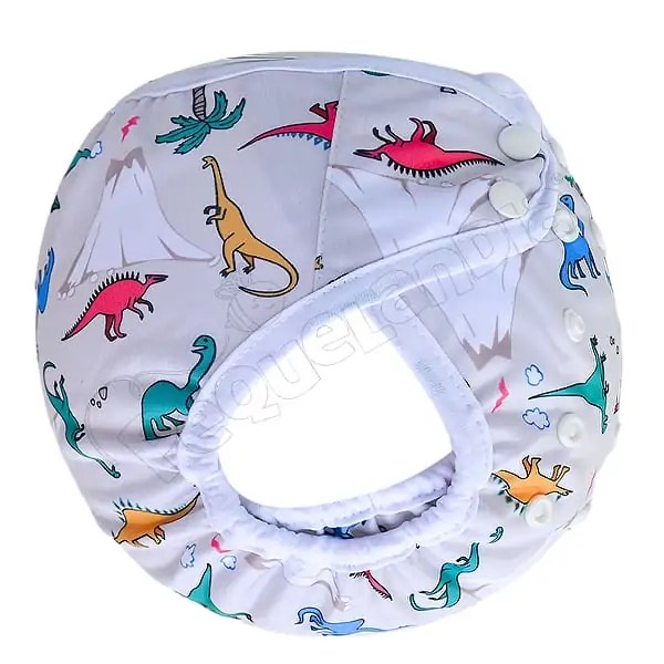 Cobertor Borde Blanco Dinitos Y Palmeras con Barrera en Piernas