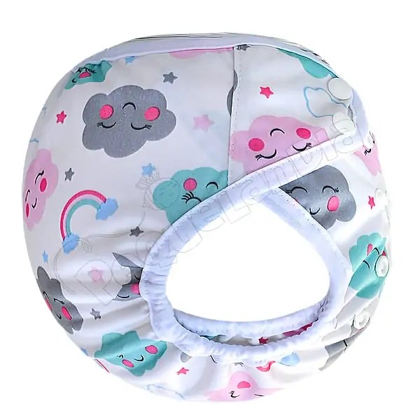 Cobertor Borde Blanco Nubes Sonadoras con Barrera en Piernas