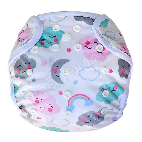 Cobertor Borde Blanco Nubes Sonadoras con Barrera en Piernas