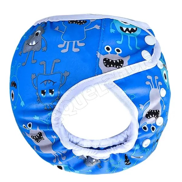 Cobertor Borde Blanco Monster Inc Fondo Azul con Barrera en Piernas