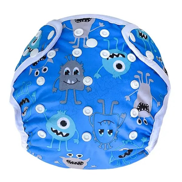 Cobertor Borde Blanco Monster Inc Fondo Azul con Barrera en Piernas