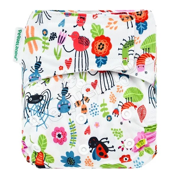 Pañal Recién Nacido Velcro Insectos