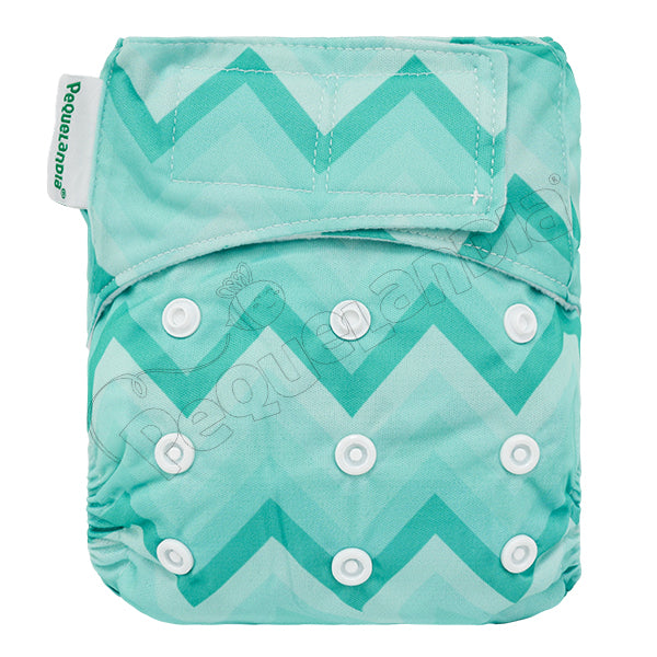 Pañal Recién Nacido Velcro Zigzag Agua Marina