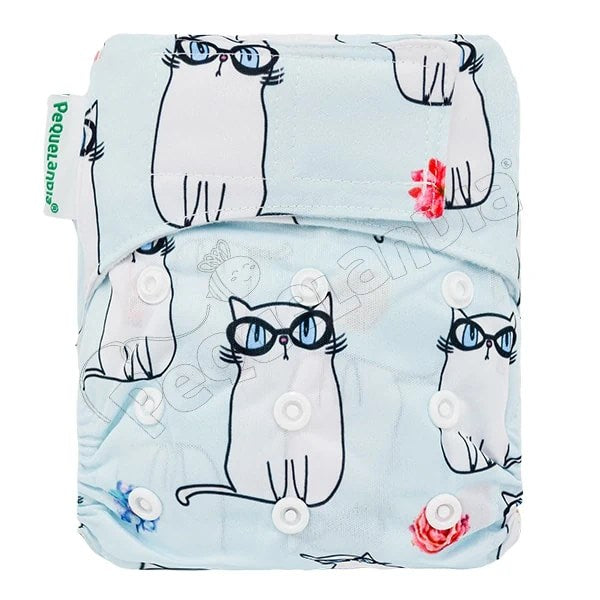 Pañal Recién Nacido Velcro Gata Con Lentes